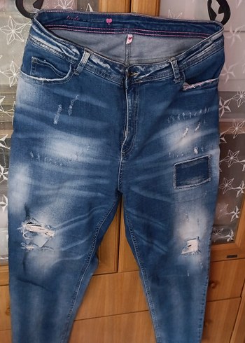 Mavi Bol Kesim Kadın Kot Pantolon bel olcu 44 - Görsel 2