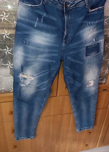 Mavi Bol Kesim Kadın Kot Pantolon bel olcu 44 - Görsel 4