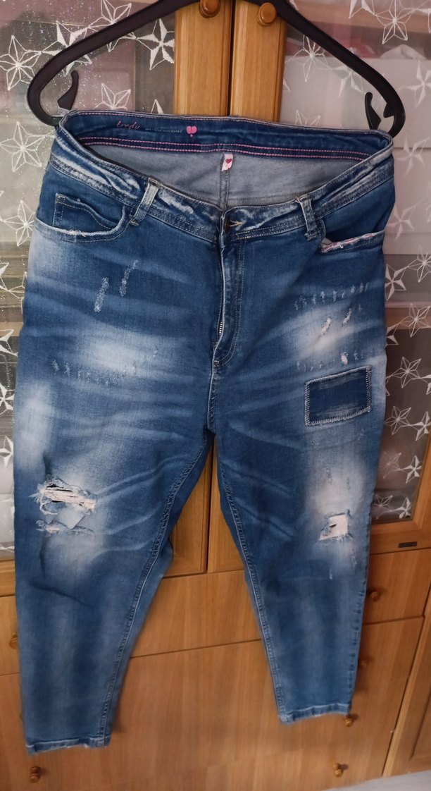 Mavi Bol Kesim Kadın Kot Pantolon bel olcu 44 - Görsel 2