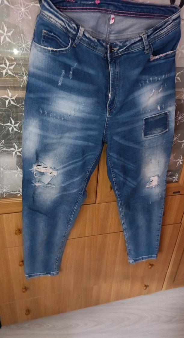 Mavi Bol Kesim Kadın Kot Pantolon bel olcu 44 - Görsel 4