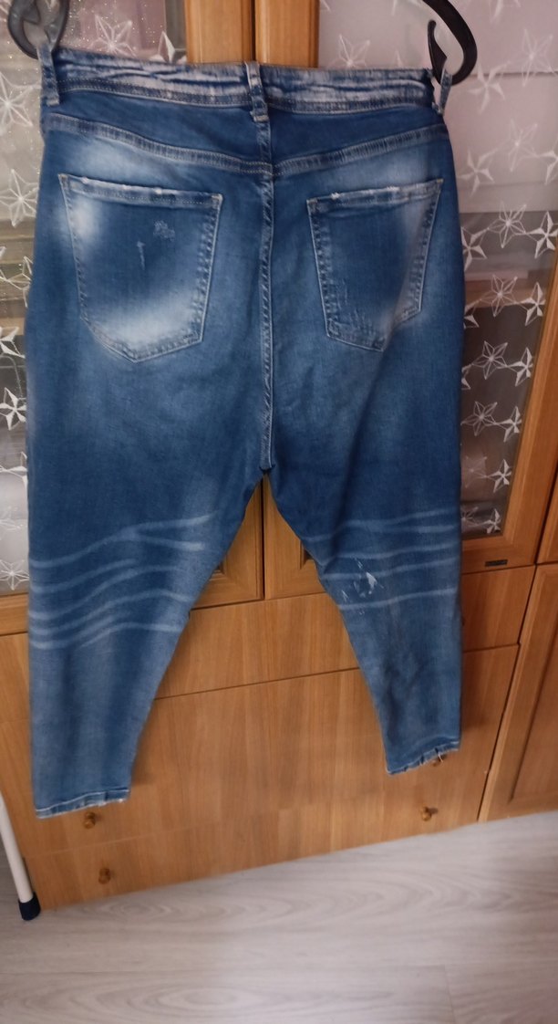 Mavi Bol Kesim Kadın Kot Pantolon bel olcu 44 - Görsel 5