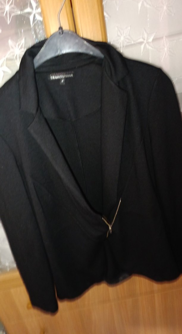 Kadın Siyah Keten Blazer Ceket - Görsel 3