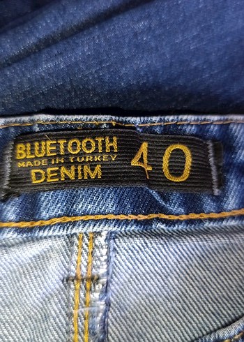 Mavi Bol Kesim Midi Kot Pantolon ne olcu 80 cm - Görsel 4