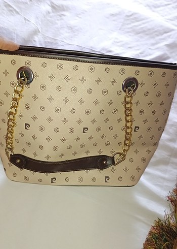 Zincir Detaylı Bej Kadın Çanta - Görsel 3