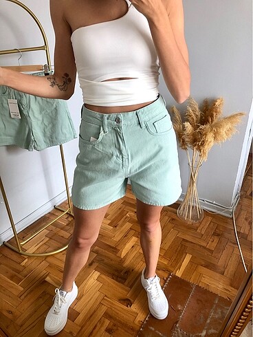 Gabardin Şort Mint