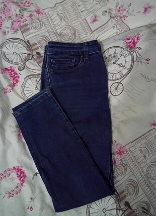 Yüksek Bel Mavi Jeans Kot