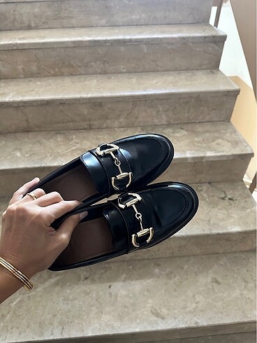 38 Beden siyah Renk H&M loafer
