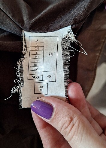 38 Beden kahverengi Renk Deri ceket