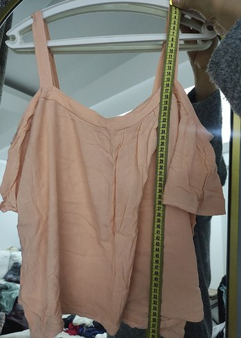 Somon rengi  Askılı Kadın Bluz - Görsel 4