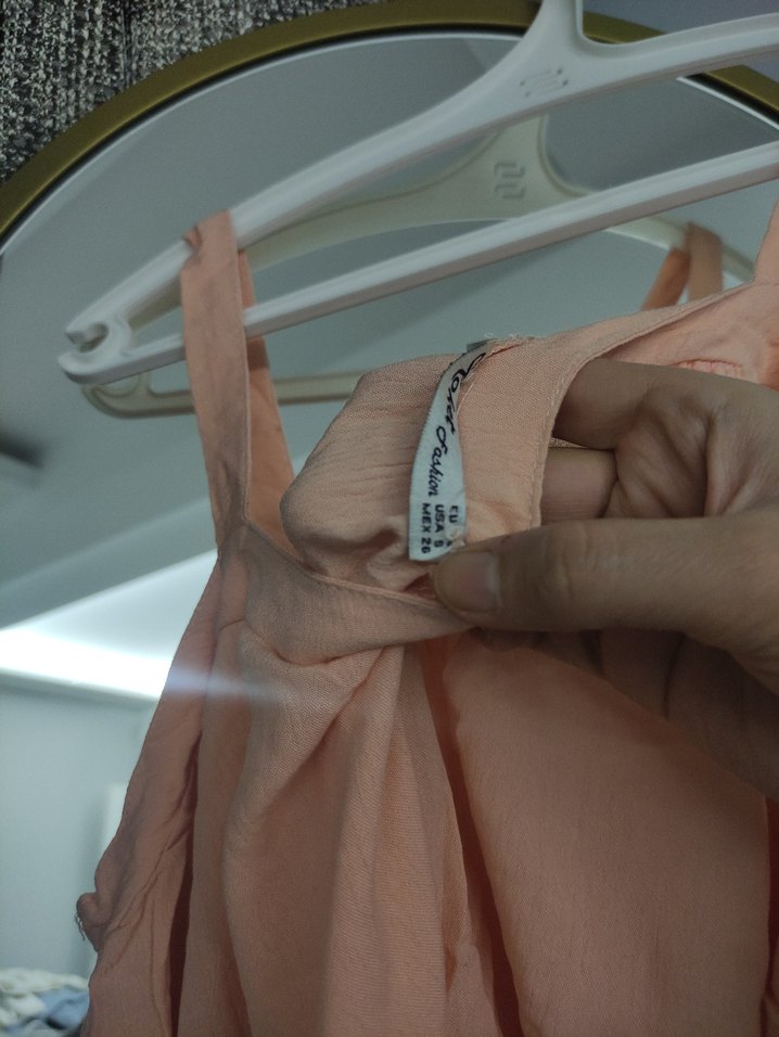 Somon rengi  Askılı Kadın Bluz - Görsel 2