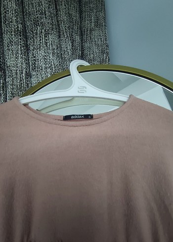 Kadın kiremit rengi ve pudra pileli  bluz - Görsel 5