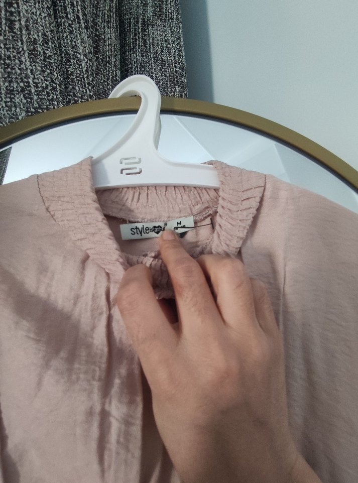 Bej Fırfırlı Uzun Kollu Elbise - Görsel 2