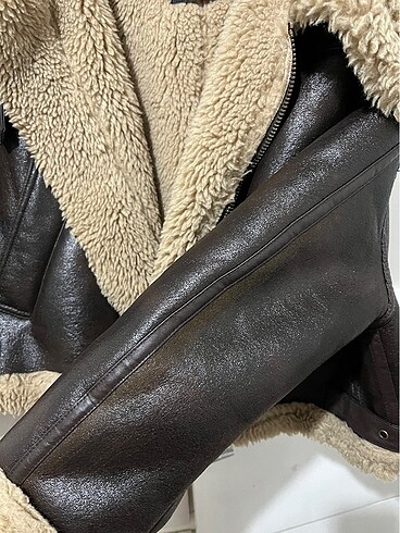 l Beden kahverengi Renk Zara biker mont