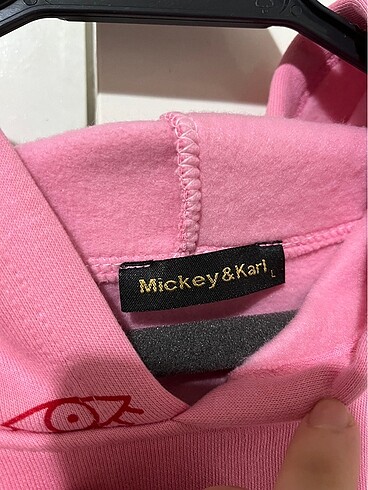 l Beden Pembe oversize eye sweatshirt