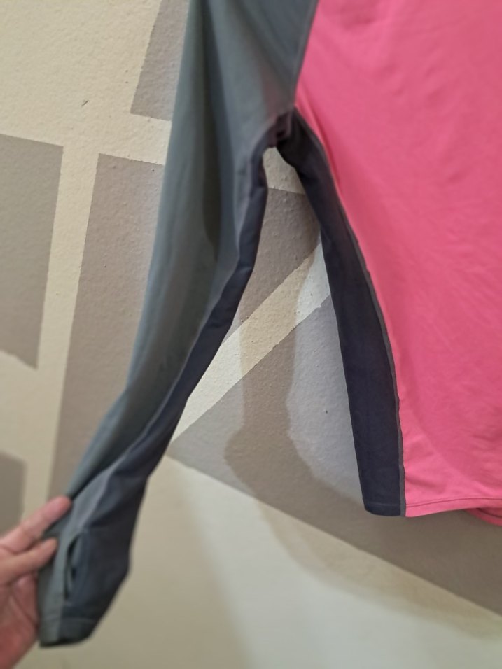 Kız Çocuk Uzun Kollu Pembe Gri Fermuarlı Tişört - Görsel 2