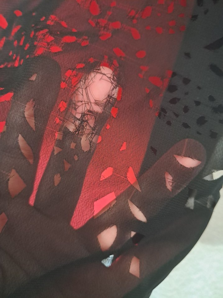 Kırmızı Baskılı elbise - Görsel 5