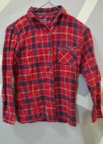 Kırmızı Parlak Desenli çocuk gömlek - Görsel 3