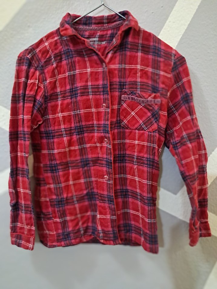 Kırmızı Parlak Desenli çocuk gömlek - Görsel 3