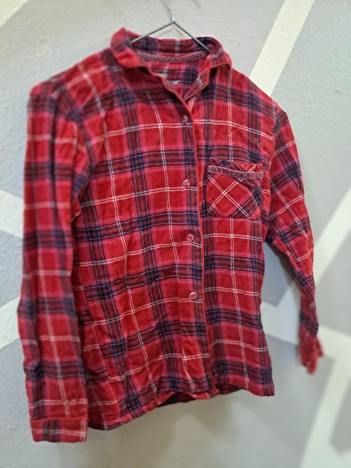 Kırmızı Parlak Desenli çocuk gömlek - Görsel 5