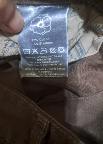 Gevşek Kesim Kahverengi Denim Pantolon - Görsel 5