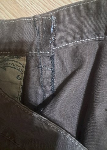 Gevşek Kesim Kahverengi Denim Pantolon - Görsel 3