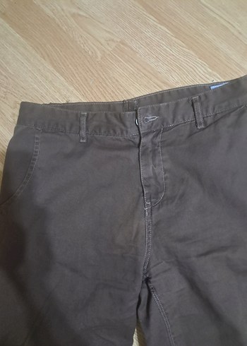 Gevşek Kesim Kahverengi Denim Pantolon - Görsel 4