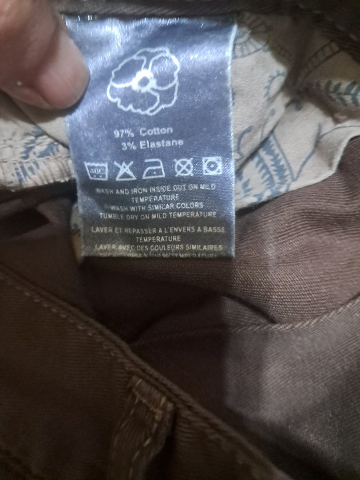 Gevşek Kesim Kahverengi Denim Pantolon - Görsel 5