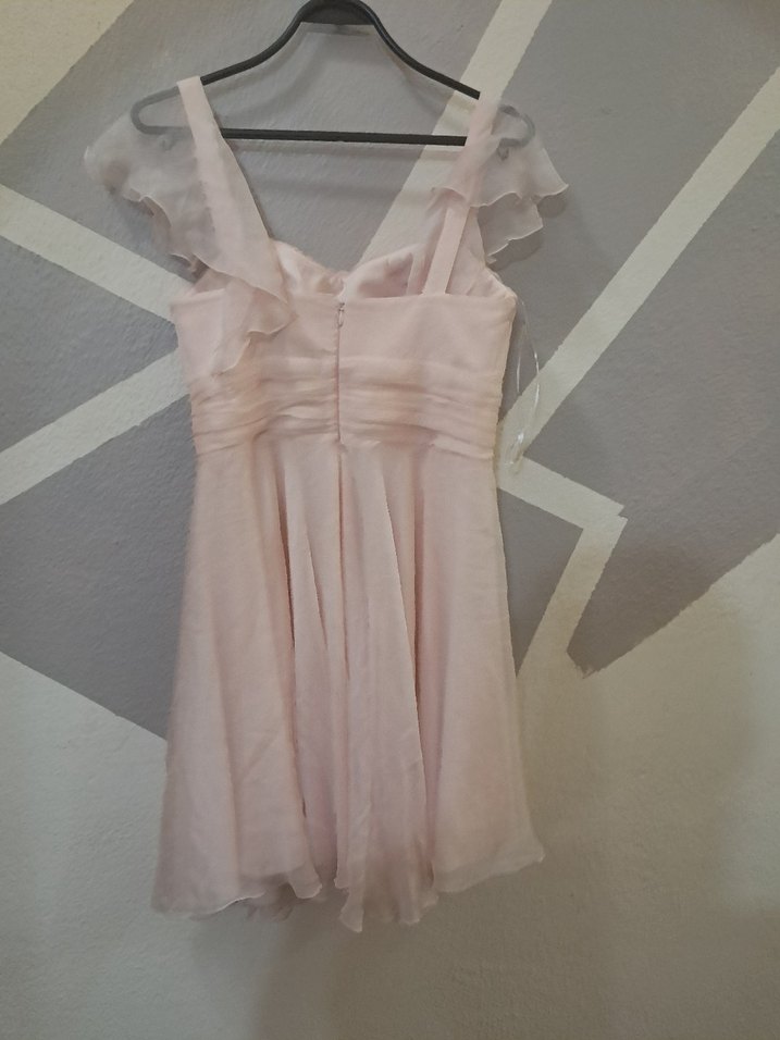 Bej Drapeli Midi Abiye Elbise - Görsel 5