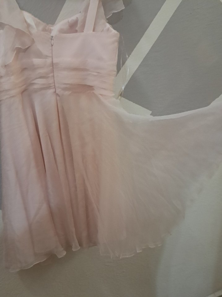 Bej Drapeli Midi Abiye Elbise - Görsel 4