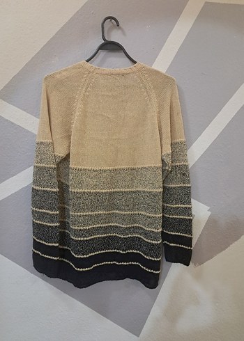 Bej ve Gri Örgü Kadın Kazak İtalyan marka kaliteli - Görsel 5