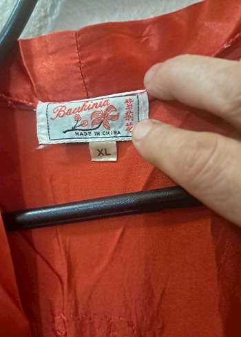 Kırmızı Uzun Salaş Kadın Sabahlık orjinal full el işi - Görsel 5