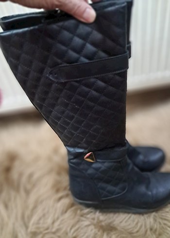 Dolgu Topuklu Diz Boyu çizme - Görsel 6