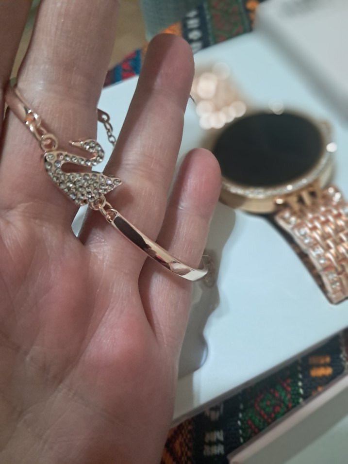 HainoTeko Altın Renk Akıllı Saat Seti - Görsel 5