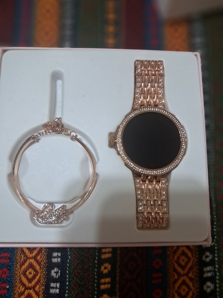 HainoTeko Altın Renk Akıllı Saat Seti - Görsel 3