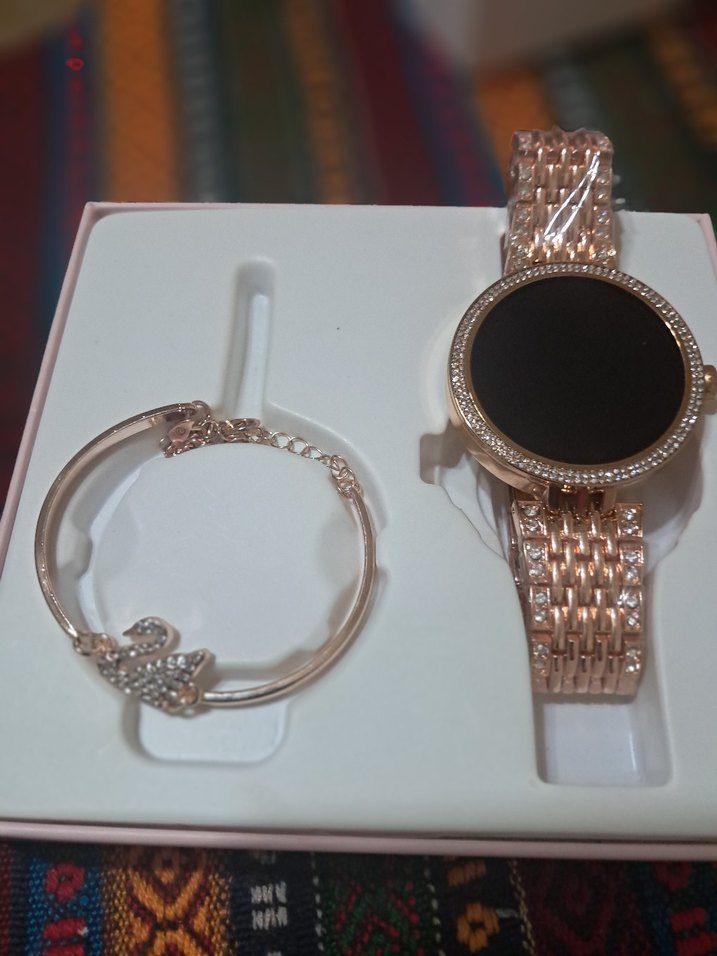 HainoTeko Altın Renk Akıllı Saat Seti - Görsel 2