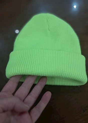 Kadın Yeşil Örgü Polar Bere - Görsel 2