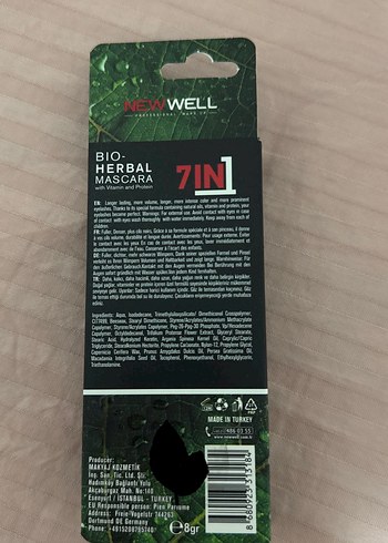 New Well 7'si 1 Arada Bio Bitkisel Maskara - Görsel 2