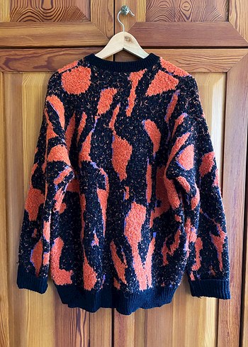 Zara ZARA DESENLİ OVERSIZE KAZAK