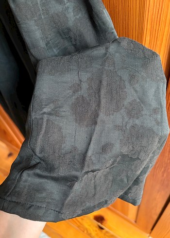 İŞLEMELİ JAKARLI UZUN ELBİSE - Görsel 5