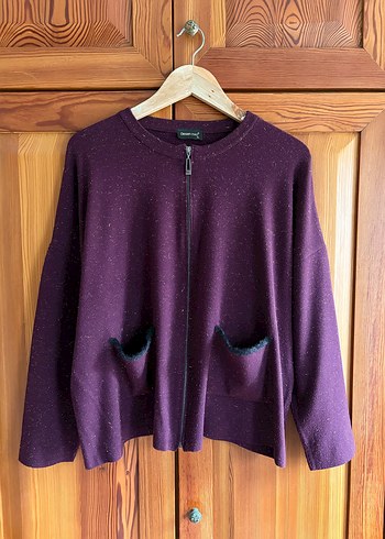 DESEN TRİKO SİMLİ PARLAK HIRKA - Görsel 2