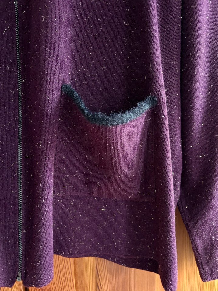 DESEN TRİKO SİMLİ PARLAK HIRKA - Görsel 4