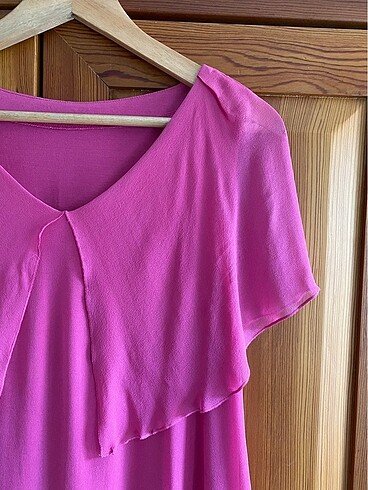 xl Beden pembe Renk SILK&CASHMERE YÜZDE YÜZ HAKİKİ İPEK BLUZ