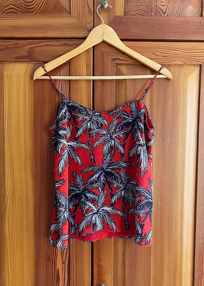 MANGO İP ASKILI DESENLİ ŞİFON BLUZ - Görsel 5