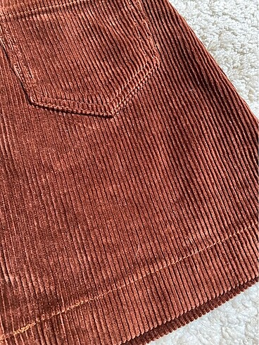 Pull and Bear FİTİLLİ KADİFE MİNİ ETEK