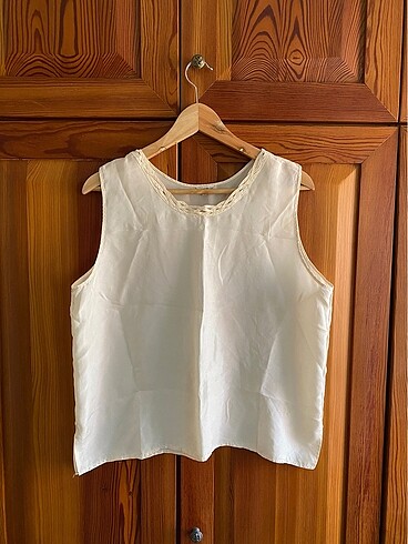 Silk & Cashmere YÜZDE YÜZ İPEK KOLSUZ BLUZ