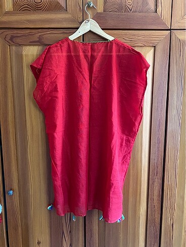 PÜSKÜLLÜ PLAJ ELBİSESİ - Görsel 4