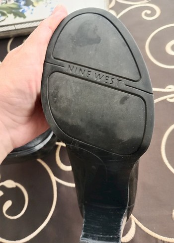 37 Beden Nine West Deri Püsküllü Topuklu Klasik Kadın Ayakkabı