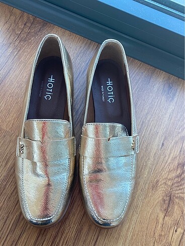 Hotiç Altın Renk Loafer ? 37 Numara - Yeni ve Etiketli