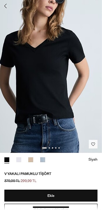Mango V yaka tshirt m beden paketli