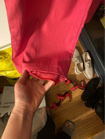 m Beden Zara wide leg pembe pantolon
